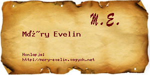 Móry Evelin névjegykártya